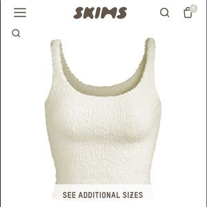 Skims cozy tank in color bone